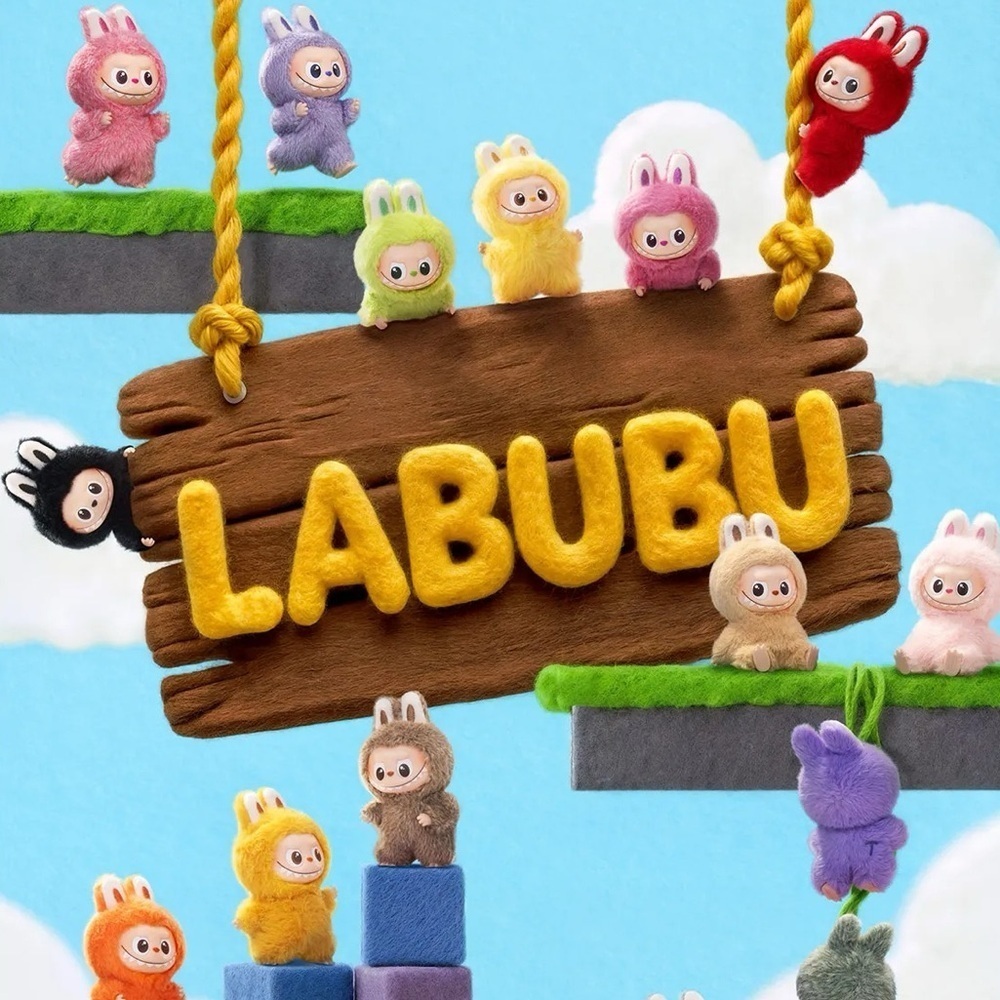 [NEW] POP MART Mini Labubu Pin for Love Vinyl Plush Pendant (N-Z) - O Blue - Picture 11 of 11